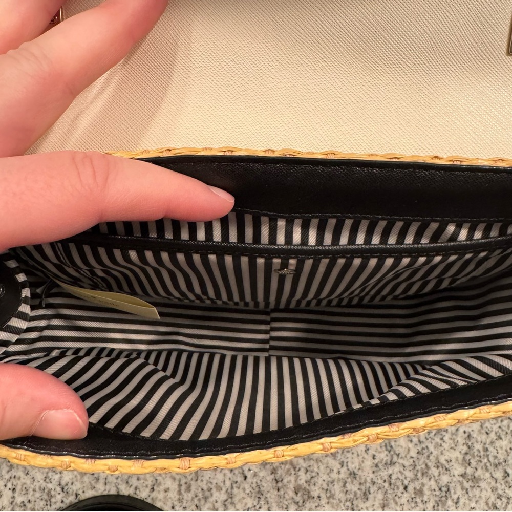 Kate Spade Cameron Street Straw Colorblock Byrdie Crossbody - Picture 9 of 10